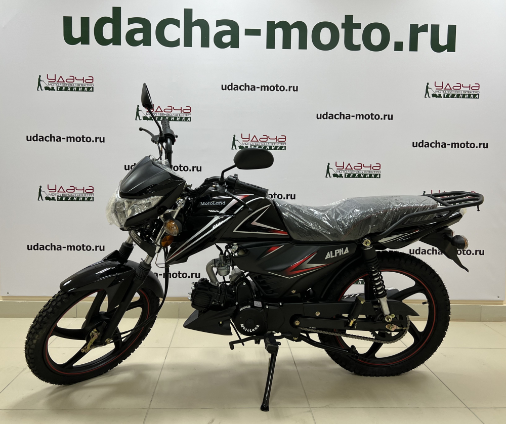 Мопед Motoland Альфа RF 11 2023  черный МОТОУДАЧА. Магазин мототехники и садового инвентаря с доставкой по всей России