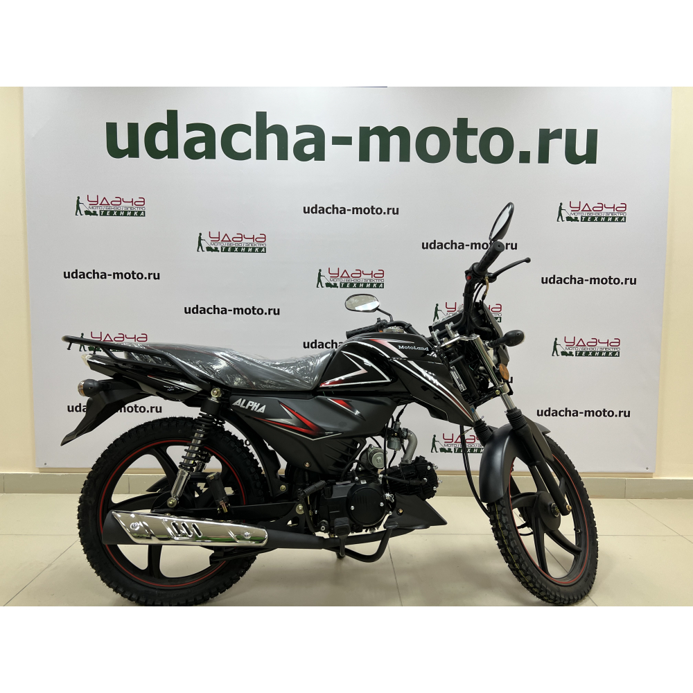 Мопед Motoland Альфа RF 11 2023  черный МОТОУДАЧА. Магазин мототехники и садового инвентаря с доставкой по всей России