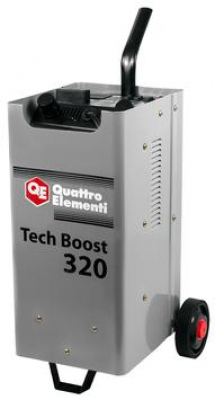 Пуско-зарядное устройство QUATTRO ELEMENTI Tech Boost 320 ( 12 / 24 Вольт, заряд до 45А, пуск до 300 МОТОУДАЧА. Магазин мототехники и садового инвентаря с доставкой по всей России