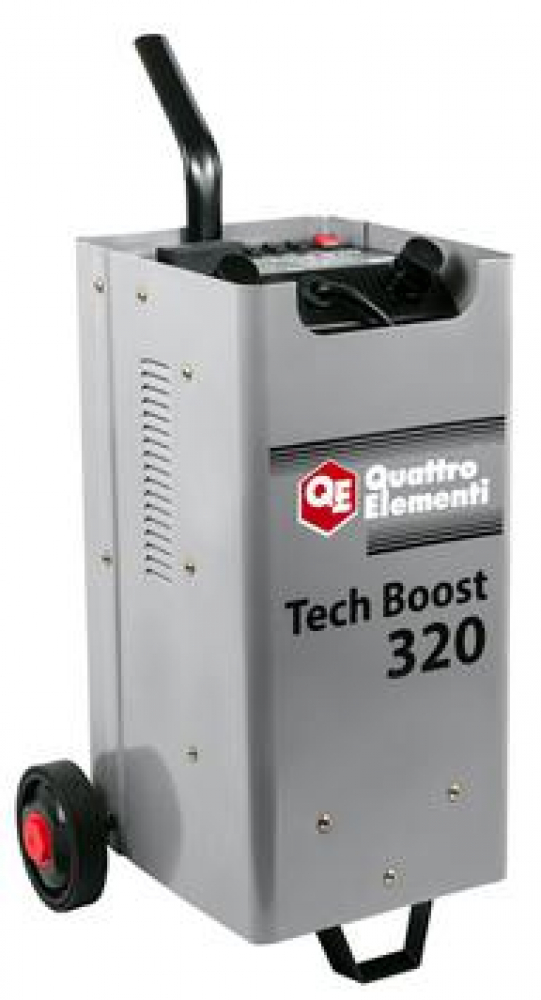Пуско-зарядное устройство QUATTRO ELEMENTI Tech Boost 320 ( 12 / 24 Вольт, заряд до 45А, пуск до 300 МОТОУДАЧА. Магазин мототехники и садового инвентаря с доставкой по всей России
