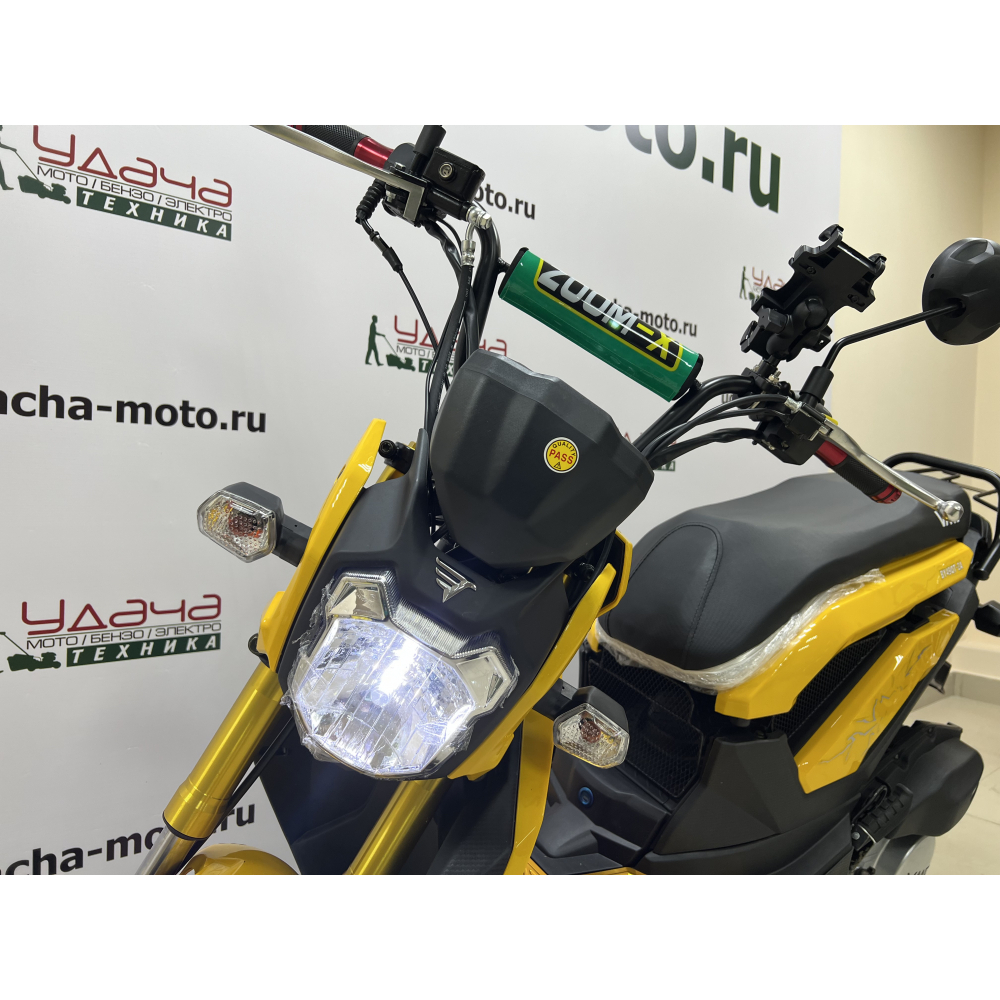 Скутер VMC (VENTO)  NAKED 49cc (150) (HONDA ZOOMER REPLICA) сигнализация, (Жёлтый)багажник под кофр МОТОУДАЧА. Магазин мототехники и садового инвентаря с доставкой по всей России