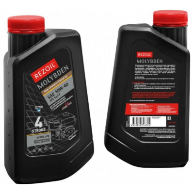 Масло REZOIL MOLYBDEN 4-т. п/синт, (до-30°С) SAE 10W-40 API SJ/CF  0,946л с эффектом восстановления МОТОУДАЧА. Магазин мототехники и садового инвентаря с доставкой по всей России
