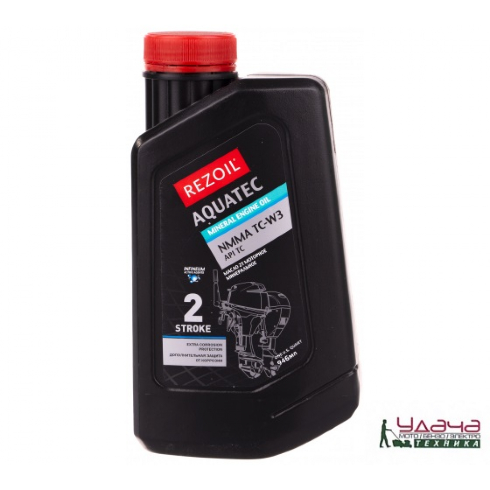 Масло REZOIL AQUATEC 2-т, NMMA TC-W3 0,946 л, биоразлагаемое для 2-тактн. лодочн. моторов (12шт/кор) МОТОУДАЧА. Магазин мототехники и садового инвентаря с доставкой по всей России