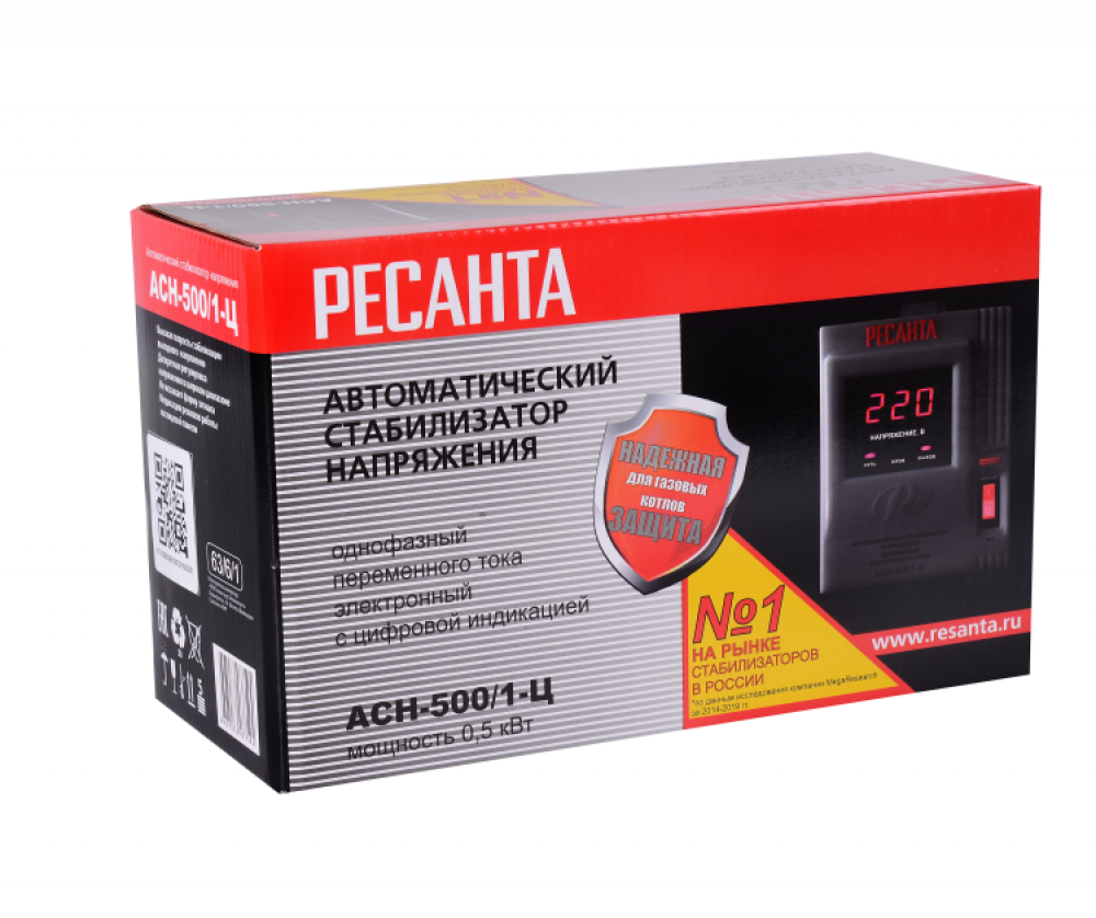 Стабилизатор АСН 500/1-Ц Ресанта МОТОУДАЧА. Магазин мототехники и садового инвентаря с доставкой по всей России