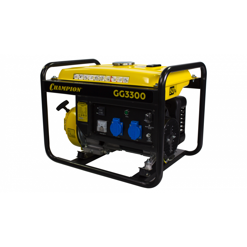 Бензиновый генератор Champion GG3300 МОТОУДАЧА. Магазин мототехники и садового инвентаря с доставкой по всей России