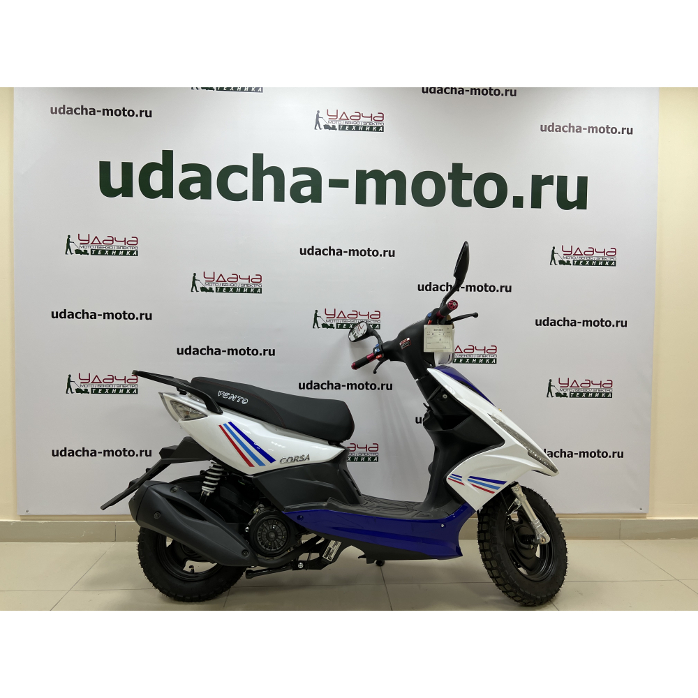 Скутер CORSA BY49QT-2A 49см3 (150) (Сине-Белый) МОТОУДАЧА. Магазин мототехники и садового инвентаря с доставкой по всей России