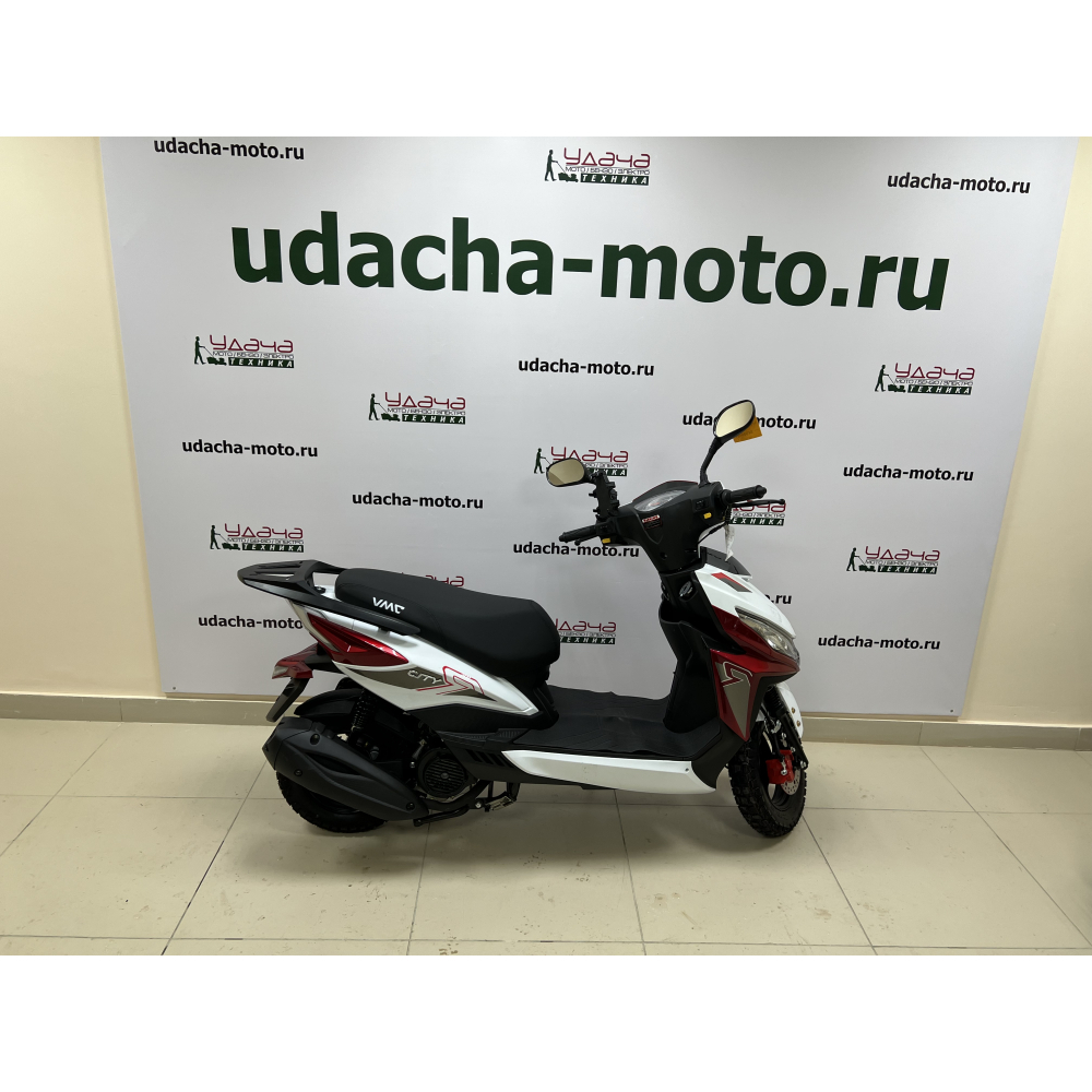 Скутер VMC (VENTO) CITY 49сс (150) LED фары, сигнализация (RED /WHITE)(Красно-Белый) МОТОУДАЧА. Магазин мототехники и садового инвентаря с доставкой по всей России