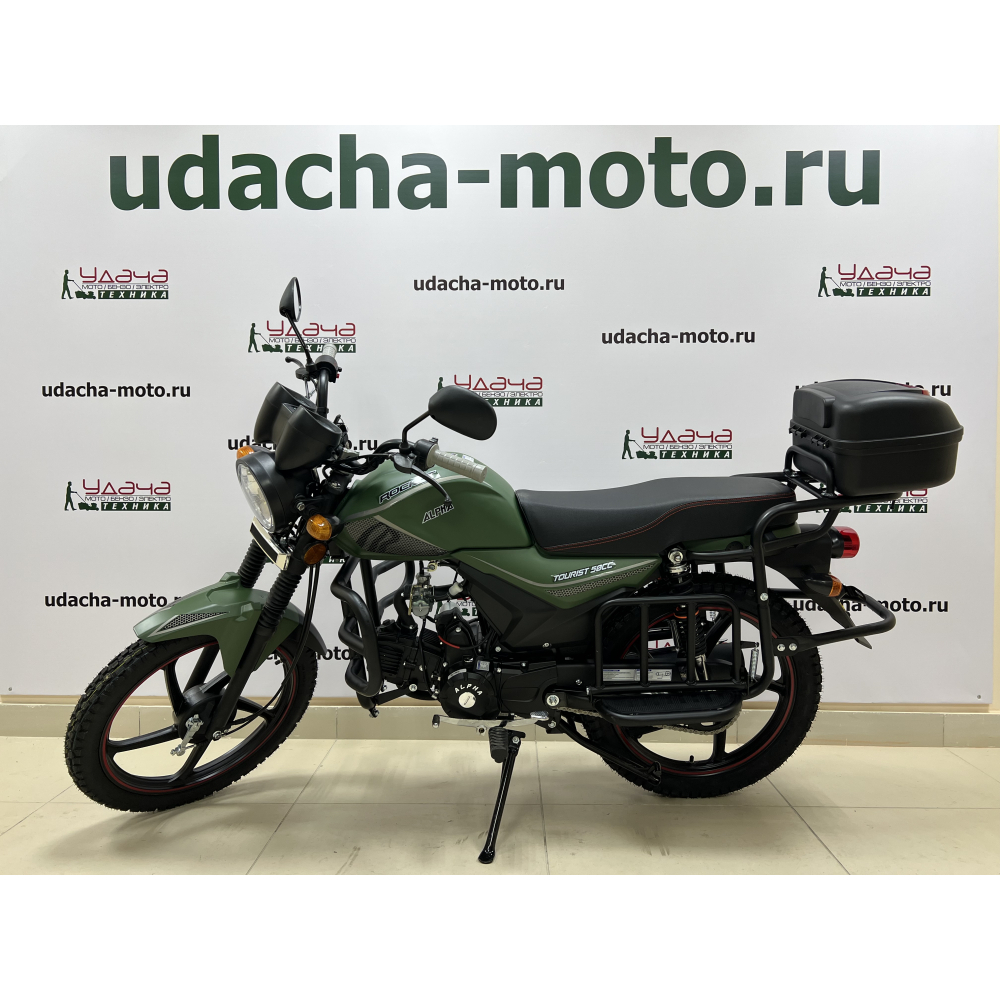 Мопед ROCKOT ALPHA TOURIST M-11 (зеленый матовый) МОТОУДАЧА. Магазин мототехники и садового инвентаря с доставкой по всей России