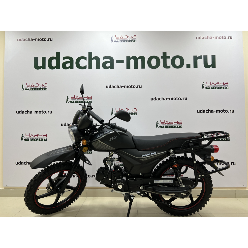 Мопед ROCKOT ALPHA OFFROAD M-12 (черный матовый) МОТОУДАЧА. Магазин мототехники и садового инвентаря с доставкой по всей России
