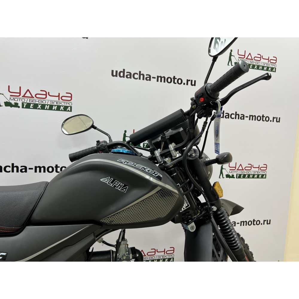 Мопед ROCKOT ALPHA OFFROAD M-12 (черный матовый) МОТОУДАЧА. Магазин мототехники и садового инвентаря с доставкой по всей России