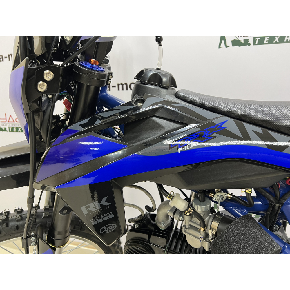 Мотоцикл Racer TRX140E Pitbike (синий) МОТОУДАЧА. Магазин мототехники и садового инвентаря с доставкой по всей России