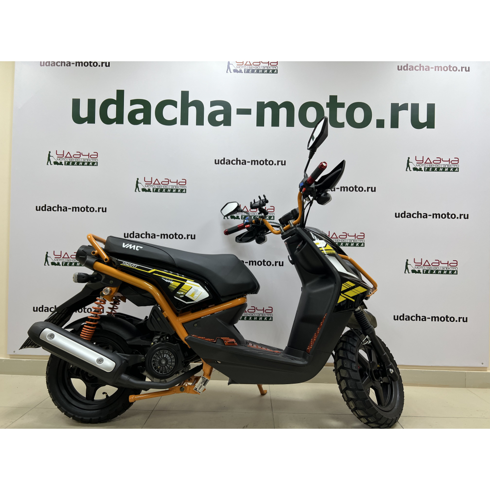 Скутер VMC (VENTO) SMART 49cc (150) (YAMAHA BWS REPLICA сигнализация) (BLACK/ORANGE) Оранжевый МОТОУДАЧА. Магазин мототехники и садового инвентаря с доставкой по всей России