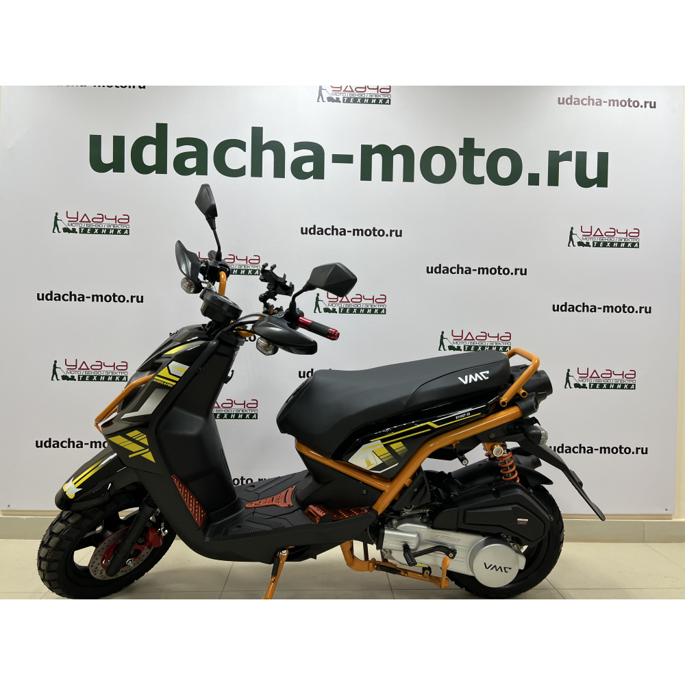 Скутер VMC (VENTO) SMART 49cc (150) (YAMAHA BWS REPLICA сигнализация) (BLACK/ORANGE) Оранжевый МОТОУДАЧА. Магазин мототехники и садового инвентаря с доставкой по всей России