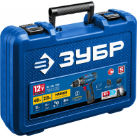 ЗУБР 12В + LED фонарь, 2 АКБ, (2АЧ), в кейсе, дрель-шуруповерт, Профессионал. DL-121-22F МОТОУДАЧА. Магазин мототехники и садового инвентаря с доставкой по всей России