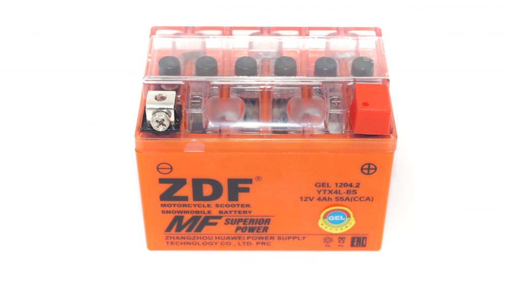 АКБ 12V 4А ZDF залитый 114x70x87 МОТОУДАЧА. Магазин мототехники и садового инвентаря с доставкой по всей России