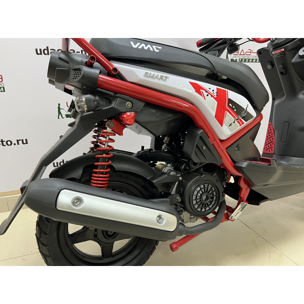 Скутер VMC (VENTO) SMART 49cc (150) (YAMAHA BWS REPLICA сигнализация) Бело-красный МОТОУДАЧА. Магазин мототехники и садового инвентаря с доставкой по всей России