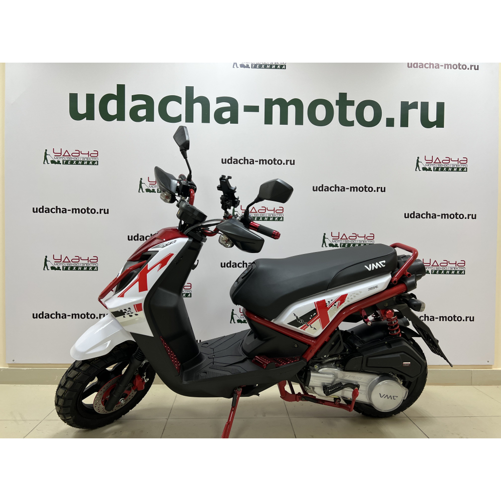 Скутер VMC (VENTO) SMART 49cc (150) (YAMAHA BWS REPLICA сигнализация) Бело-красный МОТОУДАЧА. Магазин мототехники и садового инвентаря с доставкой по всей России