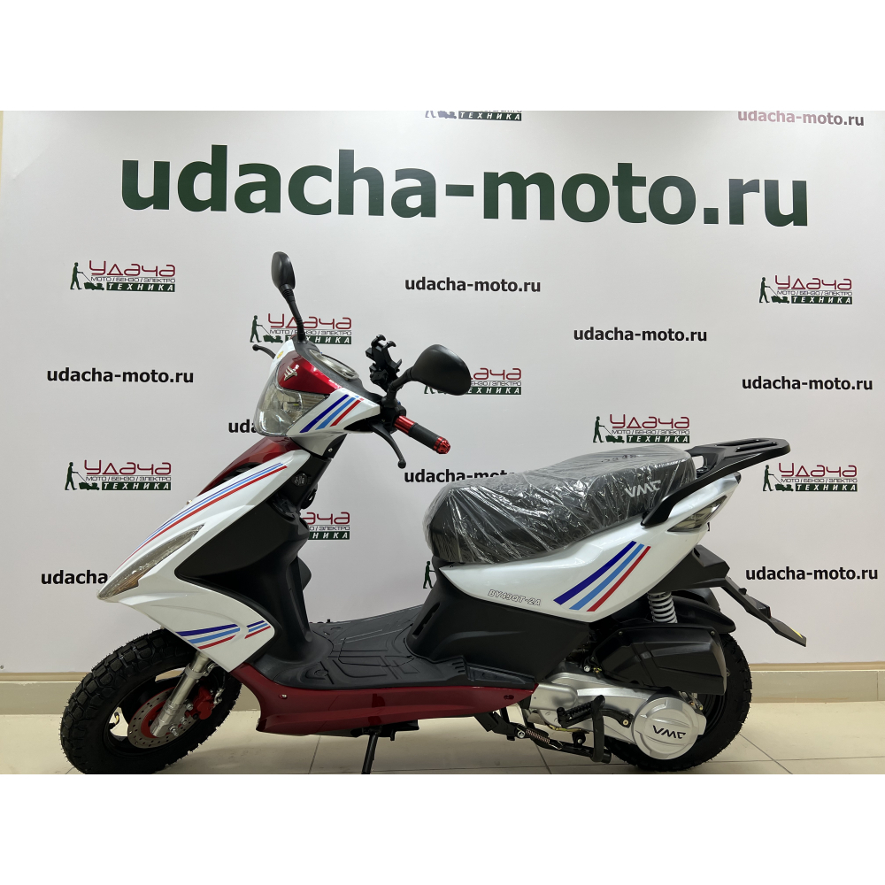 Скутер CORSA BY49QT-2A 49см3 (150) сигнализация Красно-белый МОТОУДАЧА. Магазин мототехники и садового инвентаря с доставкой по всей России