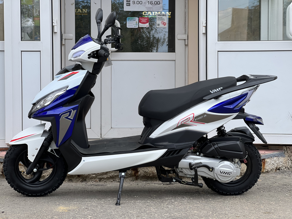 Скутер VMC (VENTO) CITY 49сс (150) LED фары, сигнализация голубой белый МОТОУДАЧА. Магазин мототехники и садового инвентаря с доставкой по всей России