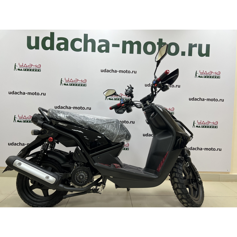Скутер VMC (VENTO) SMART 49cc (150) (YAMAHA BWS REPLICA сигнализация) (BLACK) Чёрный МОТОУДАЧА. Магазин мототехники и садового инвентаря с доставкой по всей России
