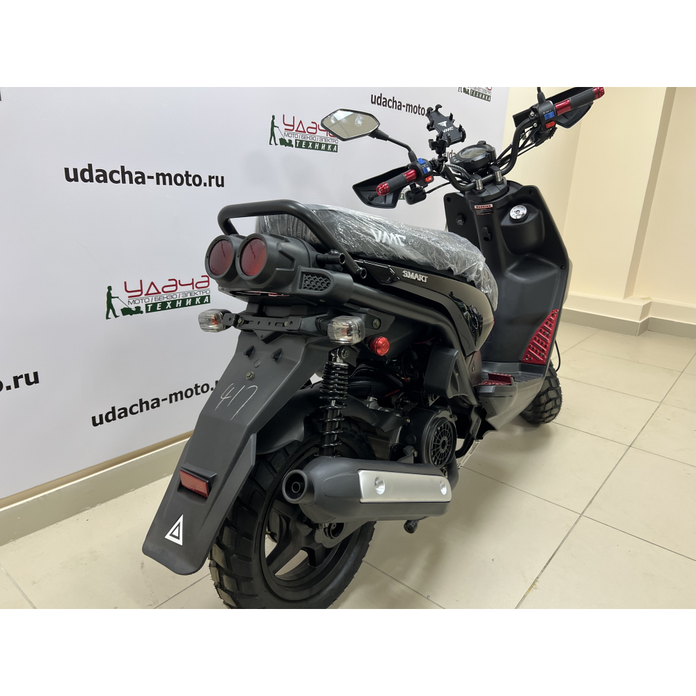 Скутер VMC (VENTO) SMART 49cc (150) (YAMAHA BWS REPLICA сигнализация) (BLACK) Чёрный МОТОУДАЧА. Магазин мототехники и садового инвентаря с доставкой по всей России