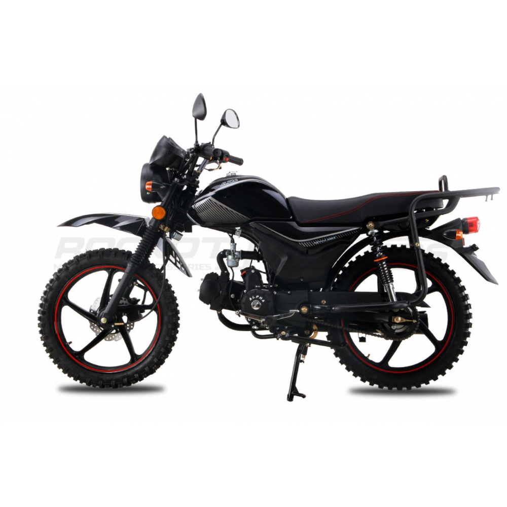 Мопед ROCKOT ALPHA OFFROAD M-12 (черный глянцевый) МОТОУДАЧА. Магазин мототехники и садового инвентаря с доставкой по всей России