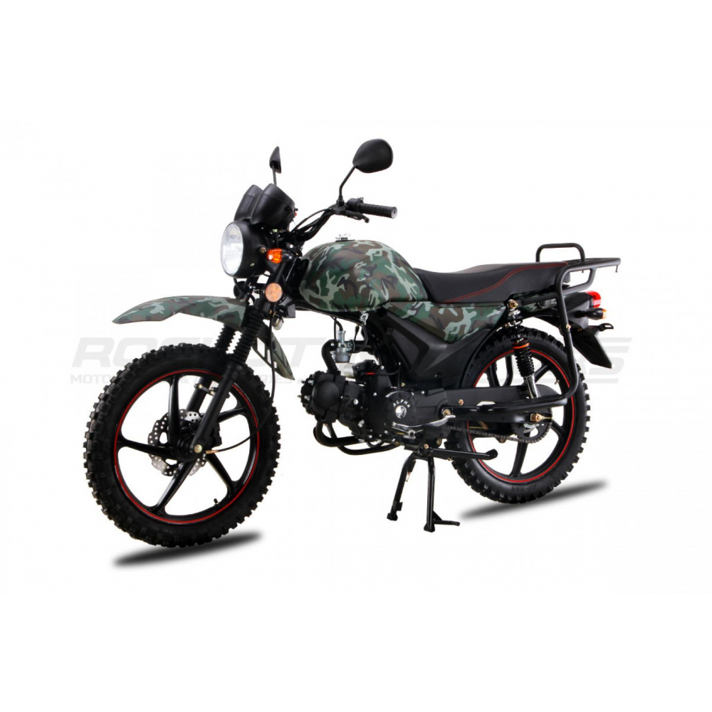 Мопед ROCKOT ALPHA OFFROAD M-12 (камуфляж матовый) МОТОУДАЧА. Магазин мототехники и садового инвентаря с доставкой по всей России
