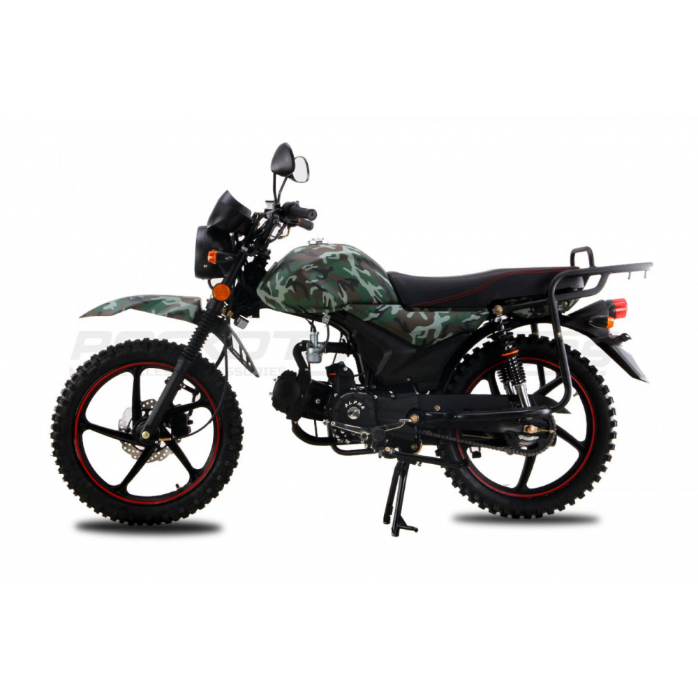 Мопед ROCKOT ALPHA OFFROAD M-12 (камуфляж матовый) МОТОУДАЧА. Магазин мототехники и садового инвентаря с доставкой по всей России
