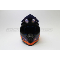 Шлем кроссовый ROCKOT RM-216 Soul (M) (оранжевый/синий матовый) МОТОУДАЧА. Магазин мототехники и садового инвентаря с доставкой по всей России