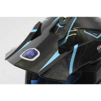 Шлем кроссовый ROCKOT RM-216 Wave (L) (черный/синий глянцевый) МОТОУДАЧА. Магазин мототехники и садового инвентаря с доставкой по всей России