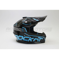 Шлем кроссовый ROCKOT RM-216 Wave (L) (черный/синий глянцевый) МОТОУДАЧА. Магазин мототехники и садового инвентаря с доставкой по всей России
