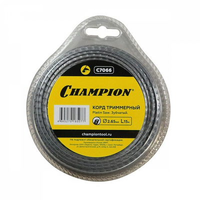 Корд трим.CHAMPION  Platin Saw 2.65мм*15м (зубчатый) МОТОУДАЧА. Магазин мототехники и садового инвентаря с доставкой по всей России