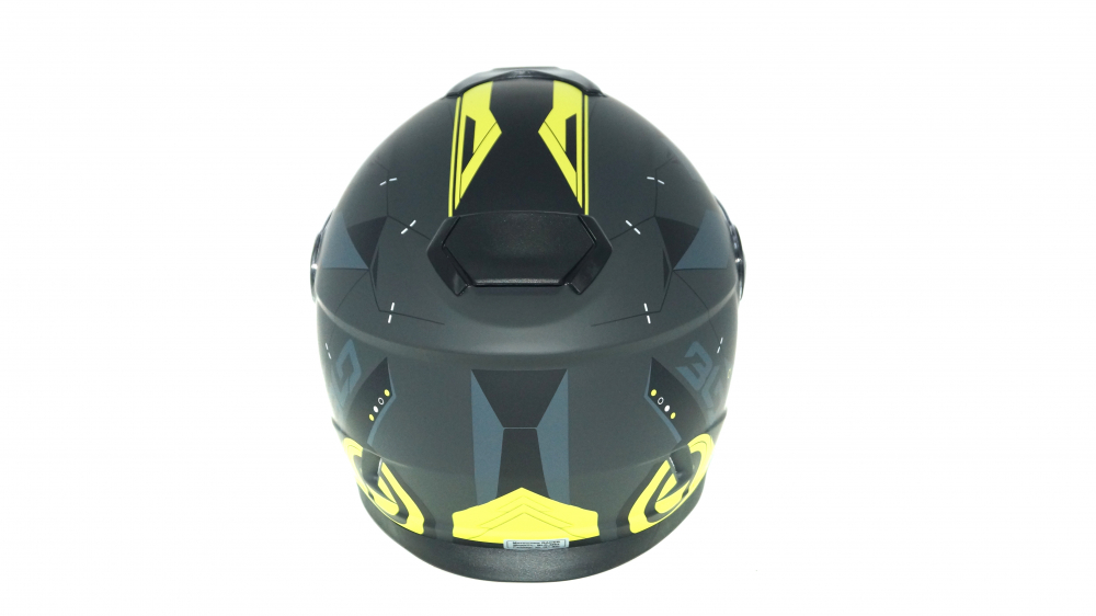 Мотошлем RACER BLD-M62 (XL) серый/желтый (9) интеграл МОТОУДАЧА. Магазин мототехники и садового инвентаря с доставкой по всей России