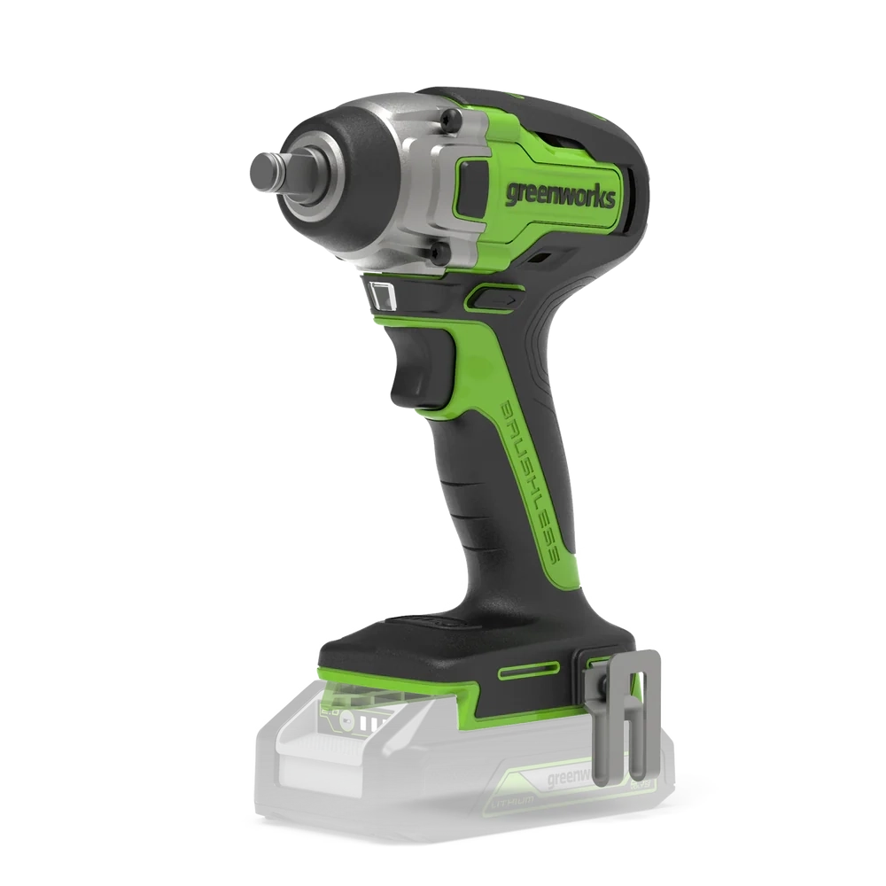 24В Гайковерт ударный аккумуляторный Greenworks GD24IW, 24V, бесщеточный, без АКБ и ЗУ МОТОУДАЧА. Магазин мототехники и садового инвентаря с доставкой по всей России