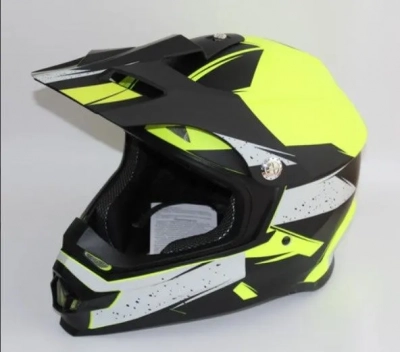 Мотошлем RACER JK802 (XXL) желтый/черный (9) кросс, (no visor) МОТОУДАЧА. Магазин мототехники и садового инвентаря с доставкой по всей России