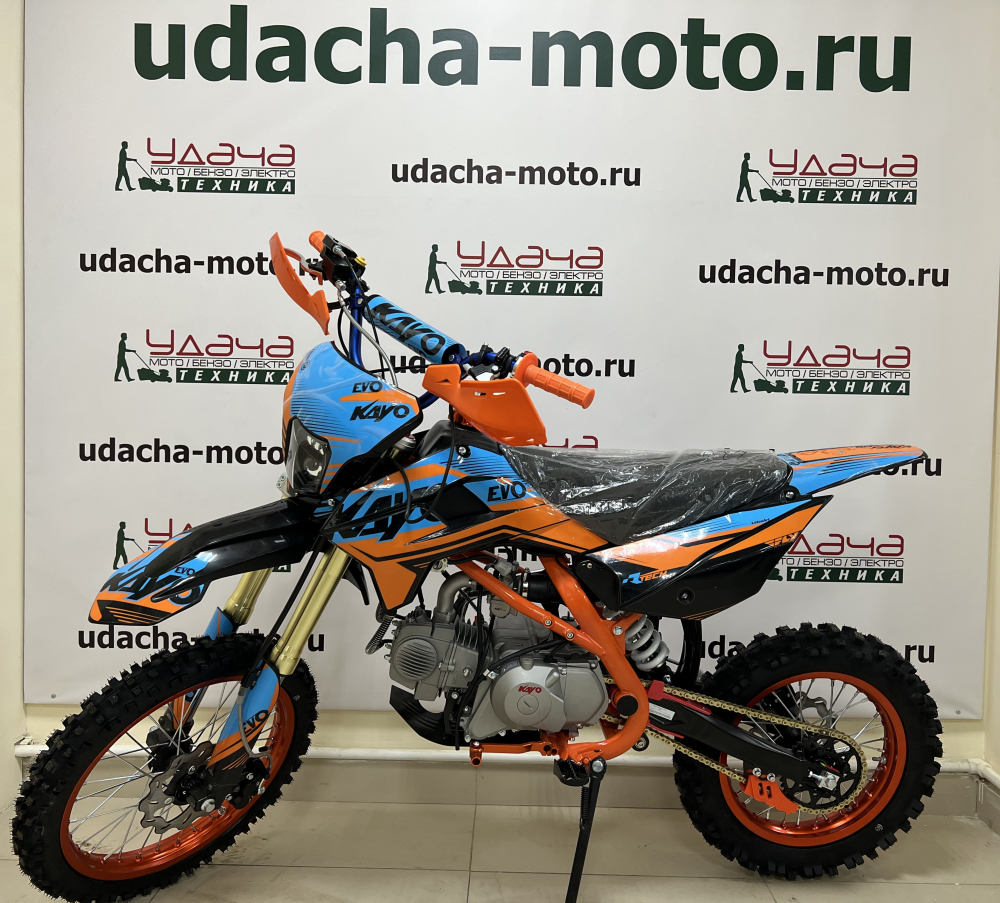Питбайк KAYO EVOLUTION YX140EM 17/14 KRZ (механ. сцепл., эл. стартер) МОТОУДАЧА. Магазин мототехники и садового инвентаря с доставкой по всей России