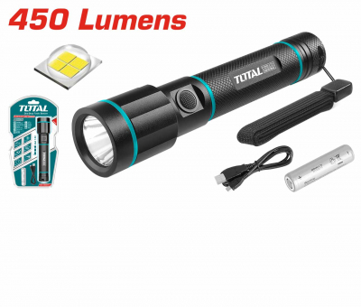 Фонарь TOTAL INDUSTRIAL 450 lumens Li-ion battery МОТОУДАЧА. Магазин мототехники и садового инвентаря с доставкой по всей России