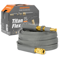 Шланг TitanFlex гибридный, длина 15м, диаметр  5/8" (15мм), с комплектом для полива  НОВИНКА МОТОУДАЧА. Магазин мототехники и садового инвентаря с доставкой по всей России