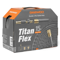 Шланг TitanFlex гибридный, длина 15м, диаметр  5/8" (15мм), с комплектом для полива  НОВИНКА МОТОУДАЧА. Магазин мототехники и садового инвентаря с доставкой по всей России