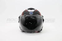 Шлем открытый с двойным стеклом ROCKOT PD-625 KL (M) (черный/красный матовый) МОТОУДАЧА. Магазин мототехники и садового инвентаря с доставкой по всей России