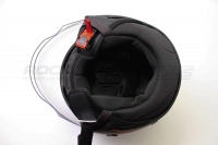 Шлем открытый с двойным стеклом ROCKOT PD-625 KL (M) (черный/красный матовый) МОТОУДАЧА. Магазин мототехники и садового инвентаря с доставкой по всей России