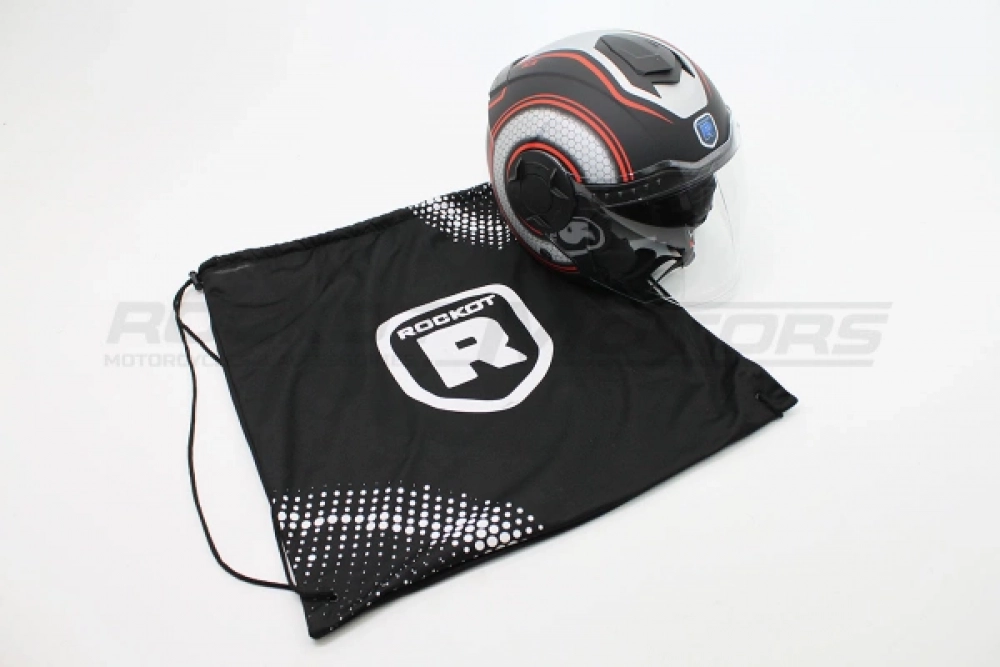 Шлем открытый с двойным стеклом ROCKOT PD-625 KL (M) (черный/красный матовый) МОТОУДАЧА. Магазин мототехники и садового инвентаря с доставкой по всей России