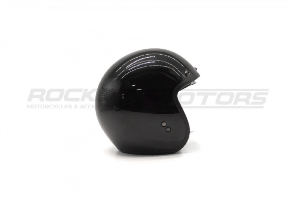 Шлем открытый с козырьком ROCKOT RM-391 Classic Black (S) (черный глянцевый однотонный) МОТОУДАЧА. Магазин мототехники и садового инвентаря с доставкой по всей России
