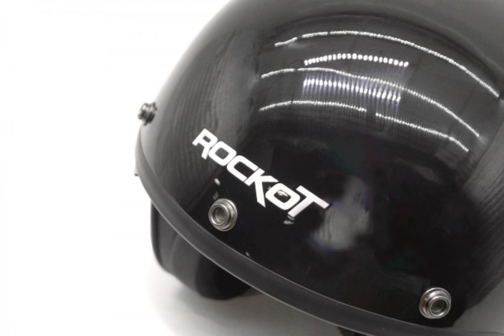 Шлем открытый с козырьком ROCKOT RM-391 Classic Black (XL) (черный глянцевый однотонный) МОТОУДАЧА. Магазин мототехники и садового инвентаря с доставкой по всей России