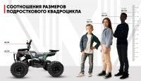 Комплект квадроцикла GRIZLIK MIDI E1000 BW черный-зеленый камуфляж МОТОУДАЧА. Магазин мототехники и садового инвентаря с доставкой по всей России