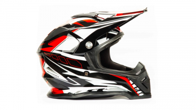 Шлем мото кроссовый HIZER B6197 #3 (M) black/red/white МОТОУДАЧА. Магазин мототехники и садового инвентаря с доставкой по всей России