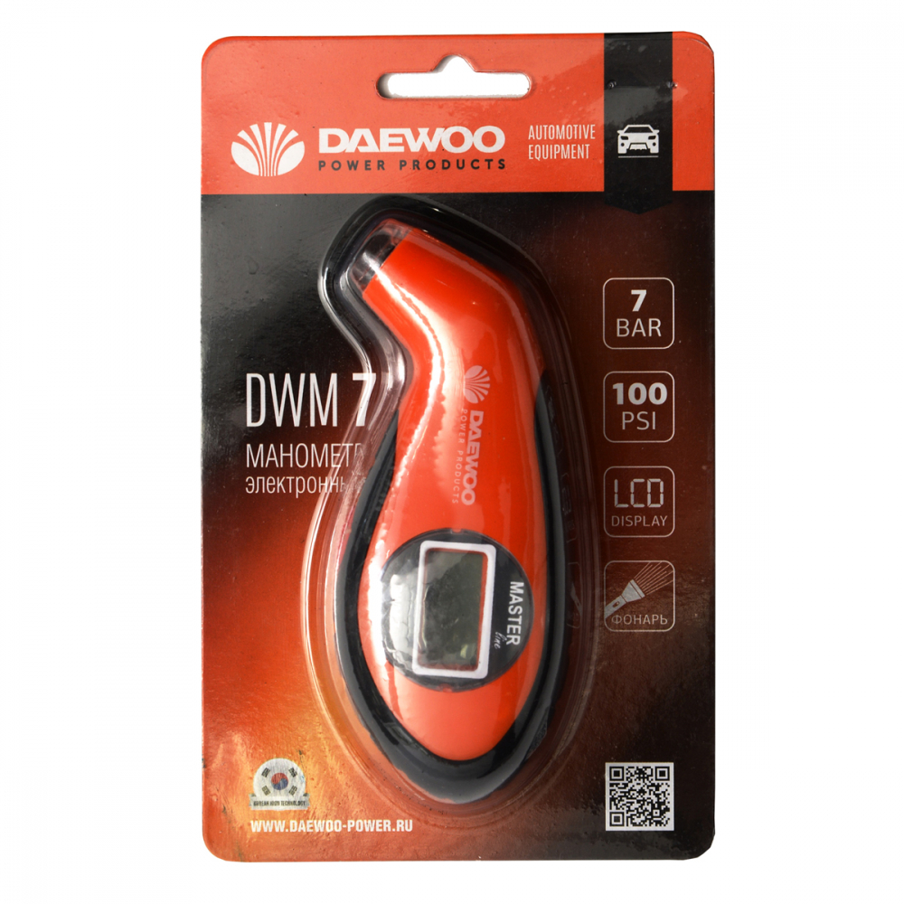 Манометр цифровой DWM 7  DAEWOO МОТОУДАЧА. Магазин мототехники и садового инвентаря с доставкой по всей России
