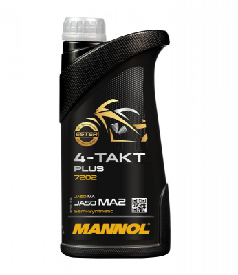 7202 MANNOL 4-TAKT PLUS 10W40 1 л. Полусинтетическое моторное масло для мотоциклов 10W-40 МОТОУДАЧА. Магазин мототехники и садового инвентаря с доставкой по всей России