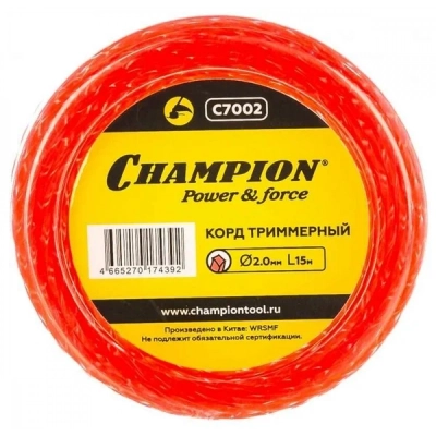 Корд трим.CHAMPION  Twisted Square 2.0мм* 15м (витой квадрат), CHAMPION, C7002 МОТОУДАЧА. Магазин мототехники и садового инвентаря с доставкой по всей России