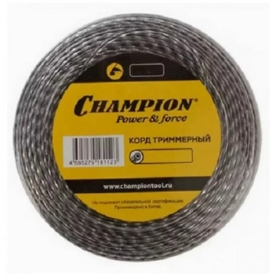 Корд трим.CHAMPION  Tri-twist 3.0мм*50м (витой треугольник)+нож, CHAMPION, C7049 МОТОУДАЧА. Магазин мототехники и садового инвентаря с доставкой по всей России